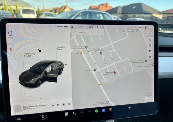 Tesla Model 3 cena 144894 przebieg: 65000, rok produkcji 2020 z Płock małe 301